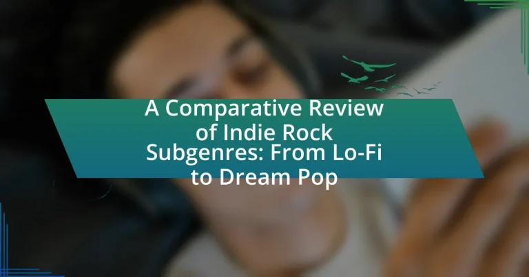 A Comparative Review of Indie Rock Subgenres: From Lo-Fi to Dream Pop