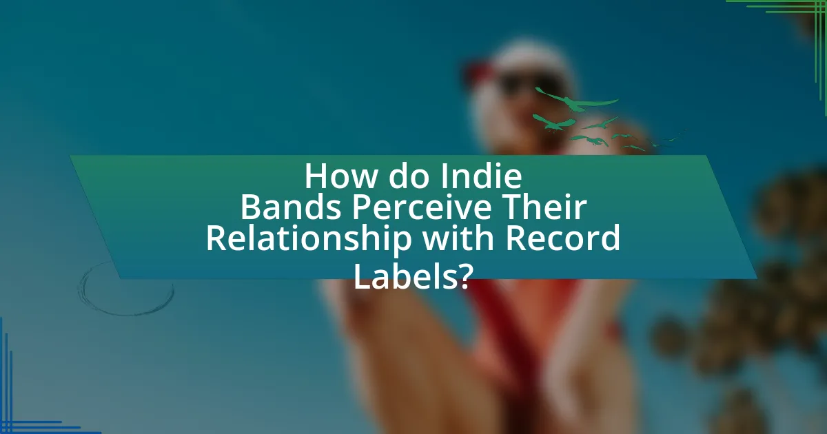 How do Indie Bands Perceive Their Relationship with Record Labels?