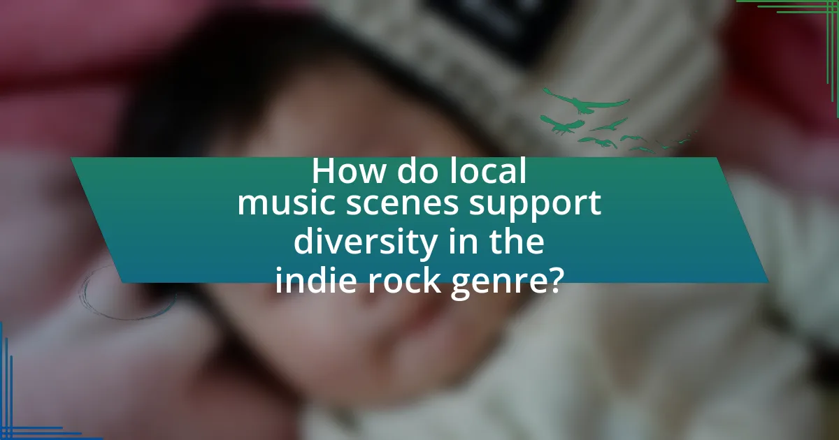 How do local music scenes support diversity in the indie rock genre?