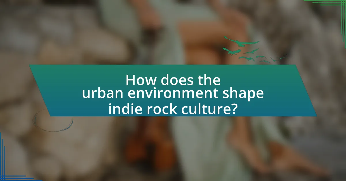 How does the urban environment shape indie rock culture?