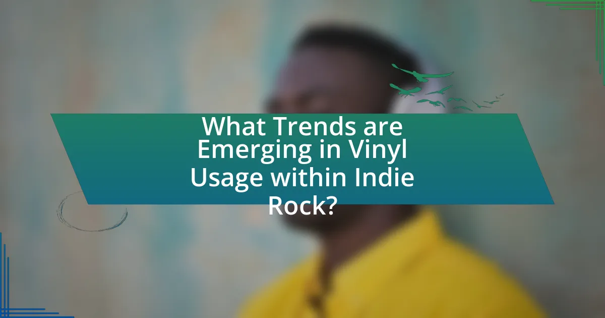 What Trends are Emerging in Vinyl Usage within Indie Rock?