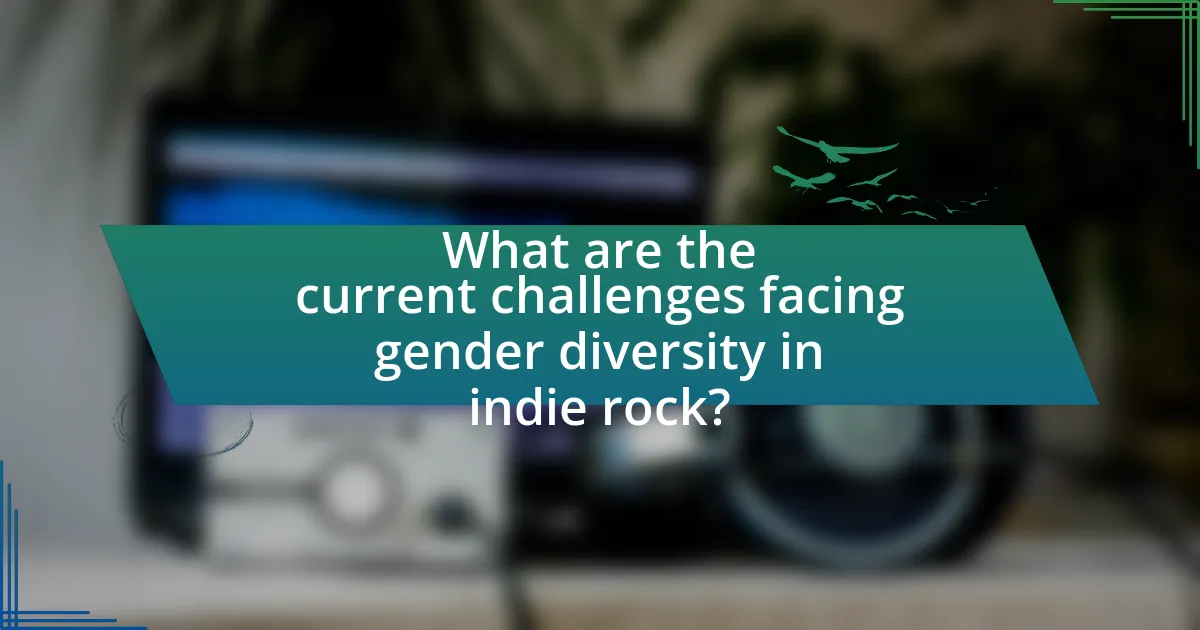What are the current challenges facing gender diversity in indie rock?