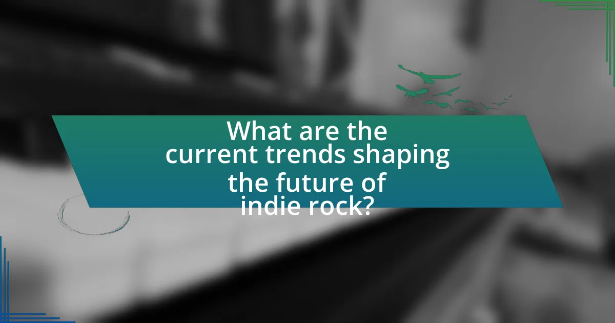 What are the current trends shaping the future of indie rock?