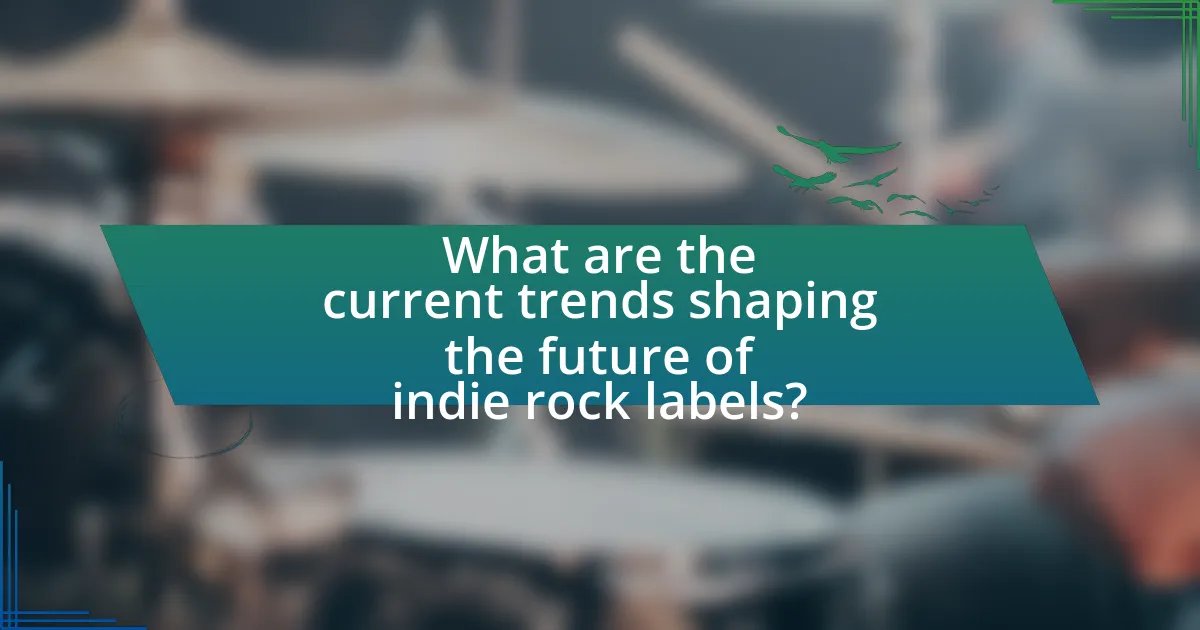 What are the current trends shaping the future of indie rock labels?