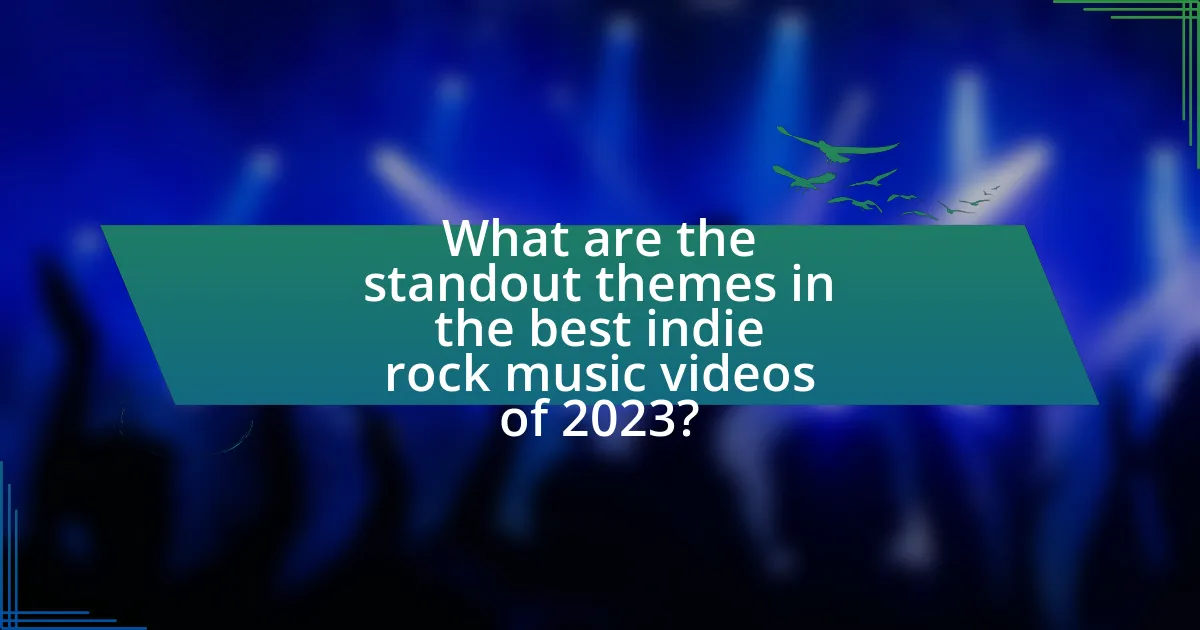 What are the standout themes in the best indie rock music videos of 2023?