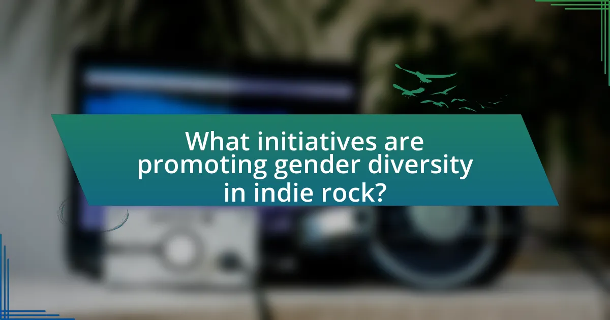 What initiatives are promoting gender diversity in indie rock?