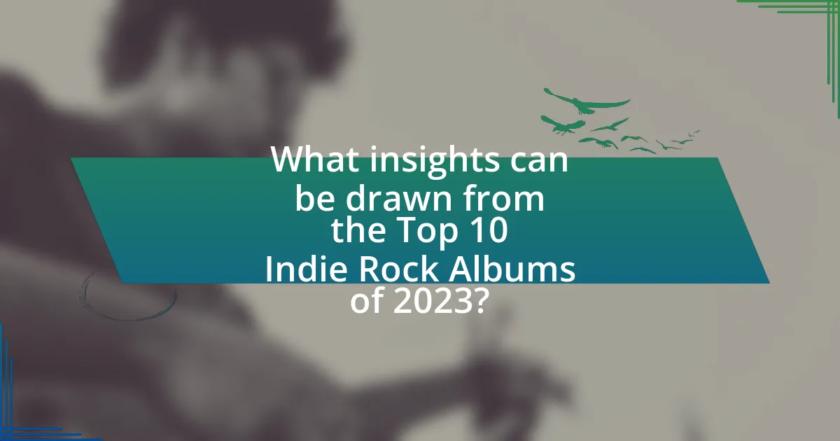 What insights can be drawn from the Top 10 Indie Rock Albums of 2023?