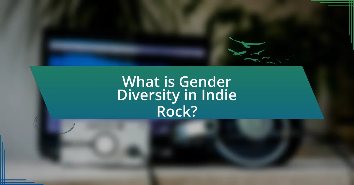 What is Gender Diversity in Indie Rock?