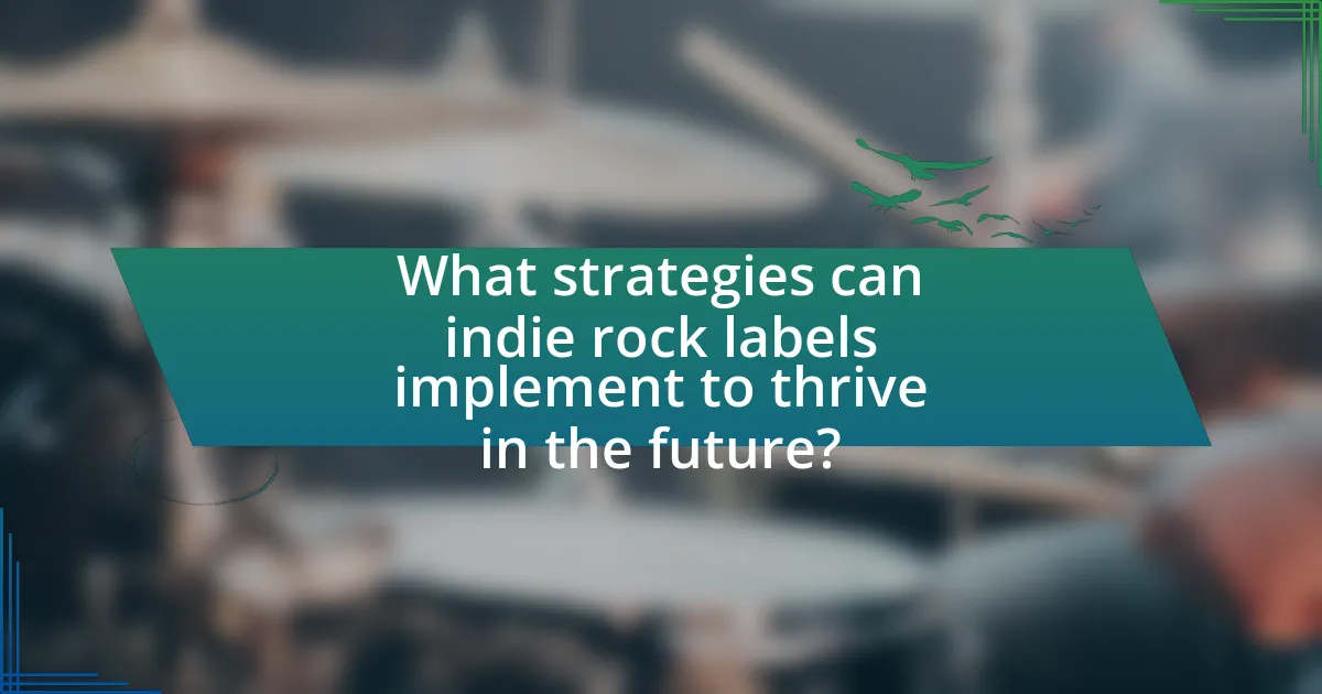 What strategies can indie rock labels implement to thrive in the future?