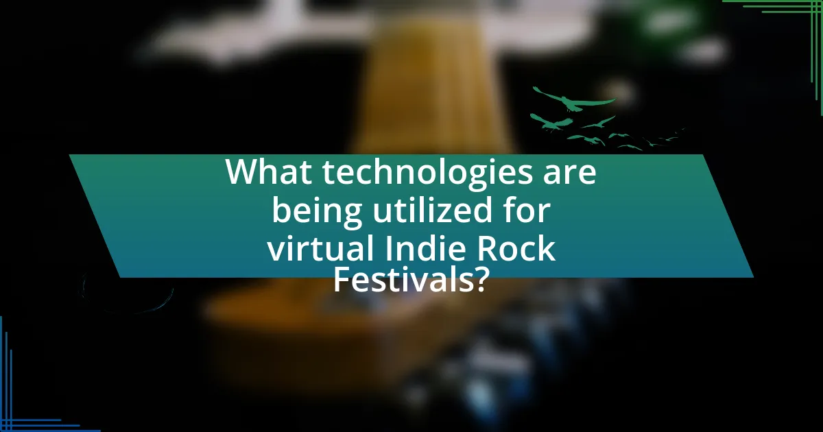 What technologies are being utilized for virtual Indie Rock Festivals?